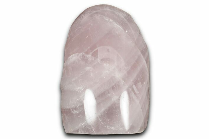 Free-Standing, Polished Rose Quartz - Single Side Polished #341742